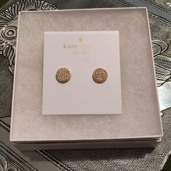 kate spade Jewelry - Beautiful gold sparkly Kate Spade earring